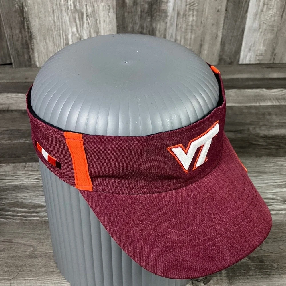 Nike Virginia Tech Hokies Maroon Dri-FIT Adjustable Athletic Visor Hat VT Logo